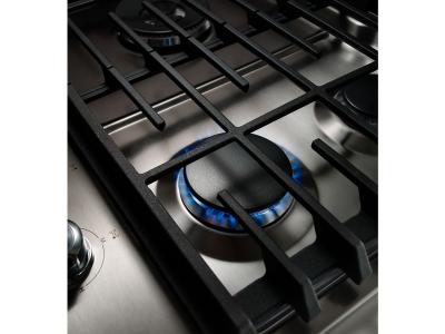 30" KitchenAid 5-Burner Gas Cooktop with Griddle - KCGS950ESS
