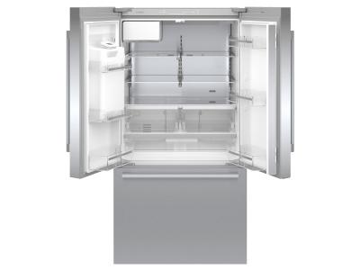 36" Bosch 500 Series French Door Refrigerator Bottom Mount with Easy Clean - B36FD50SNS