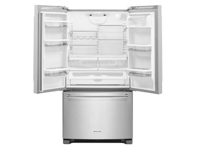 36" KitchenAid 25 Cu. Ft. Standard Depth French Door Refrigerator with Interior Dispense - KRFF305ESS