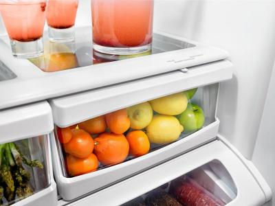 36" KitchenAid 25 Cu. Ft. Standard Depth French Door Refrigerator with Interior Dispense - KRFF305ESS