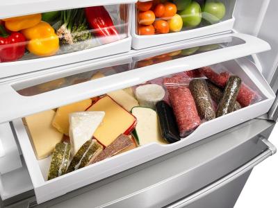 36" KitchenAid 25 Cu. Ft. Standard Depth French Door Refrigerator with Interior Dispense - KRFF305ESS