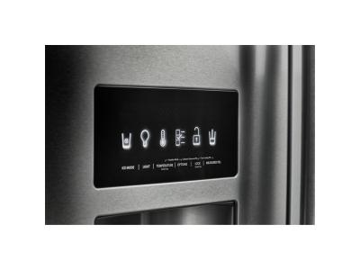 KitchenAid 26.8 Cu. Ft. Standard-Depth French Door Refrigerator with Exterior Ice and Water Dispenser - KRFF577KPS