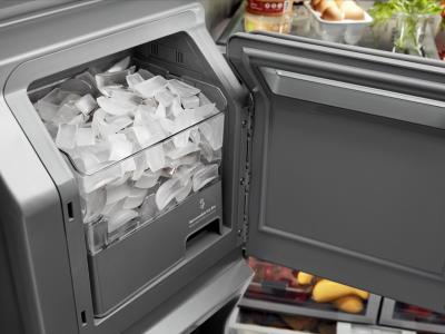 KitchenAid 26.8 Cu. Ft. Standard-Depth French Door Refrigerator with Exterior Ice and Water Dispenser - KRFF577KPS