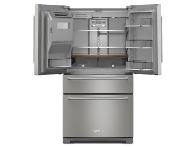 36" KitchenAid 26.2 Cu. Ft. FreeStanding French Door Refrigerator - KRMF536RPS