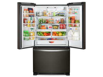 33" Whirlpool  22 Cu. Ft. Wide French Door Refrigerator in Black Stainless - WRFF5333PV
