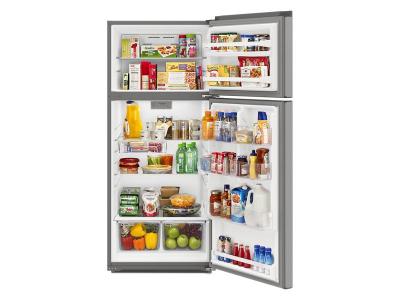 28" Whirlpool 16.6 Cu. Ft. Wide Top-Freezer Refrigerator in Stainless Steel - WRTX5028PM