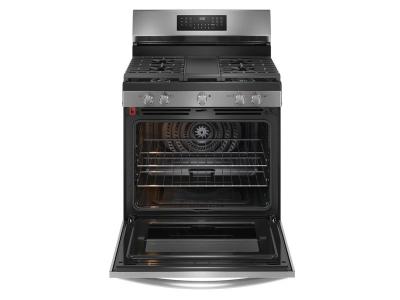30" Frigidaire Gallery 5.1 Cu. Ft. Rear Control Gas Range with Total Convection - GCRG3060BF