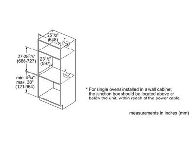 27" Bosch 800 Series Single Wall Oven In Stainless Steel - HBN8451UC