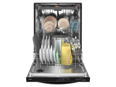 24" Whirlpool Built-In Undercounter Dishwasher in Black Stainless Steel - WDT750SAKV