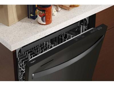 24" Whirlpool Built-In Undercounter Dishwasher in Black Stainless Steel - WDT750SAKV