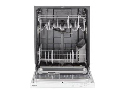 24" Whirlpool 55 DBA Quiet Dishwasher with Adjustable Upper Rack in White - WDP560HAMW