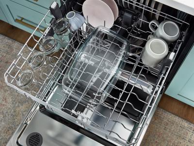 24" Whirlpool 51 DBA Quiet Dishwasher with 3rd Rack and Pocket Handle - WDP730HAMZ