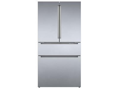 36" Bosch 21 Cu. Ft. 800 Series French Door Bottom Mount Inox-easyclean - B36CL80ENS