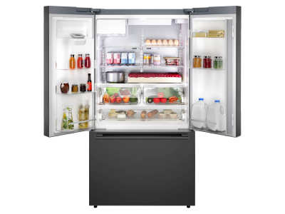 36" Bosch 500 Series French Door Bottom Mount Refrigerator in Black Stainless Steel - B36FD52SNB