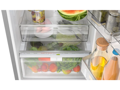 Bosch Freestanding 2-Door Bottom Mount Counter Depth Refrigerator with Ice Maker in Black Glass - B24CB80ESB