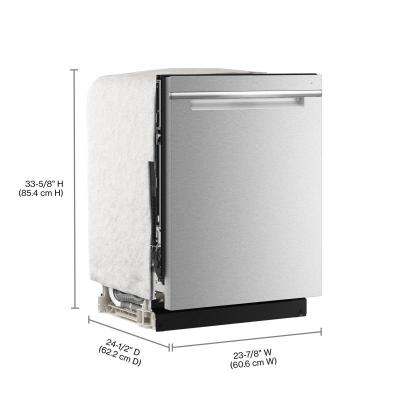 24" Whirlpool Built-in Dishwasher with Total Coverage Wash Action - WDPS8024SZ