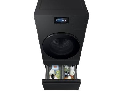 Samsung Bespoke AI Laundry Combo Pedestal with Storage Drawer in Brushed Black - WE702NB/US