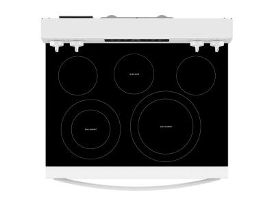 30" Whirlpool 5.3 Cu. Ft.  Energy Star Electric Range with Air Cooking Technology No Preheat Air Fry and Air Baking and Self Clean - YWFES5030RW