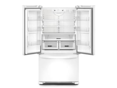 36" Whirlpool 20 Cu. Ft. French Door Bottom Mount Counter Depth Refrigerator in White - WRFC2036RW