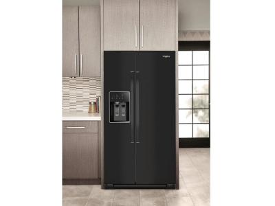 36" Whirlpool Wide Side-by-Side Refrigerator in Black - WRSF5536RB