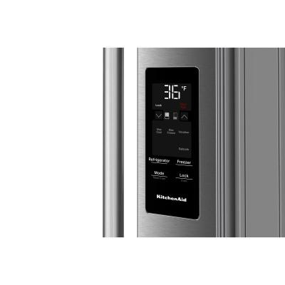 36" KitchenAid 31 cu. ft. French Door Refrigerator with Interior Water and Ice - KRFF436SPS