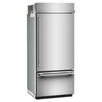 36" KitchenAid 20.8 Cu. Ft. Built-In Bottom Mount Refrigerator with Platinum Interior - KBBR336SPS
