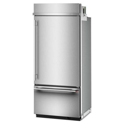 36" KitchenAid 20.8 Cu. Ft. Built-In Bottom Mount Refrigerator with Platinum Interior - KBBR336SPS