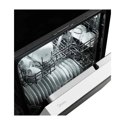 24" Midea Front Control Hybrid Tub Dishwasher in White - MDF24P2BWW