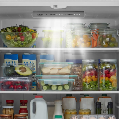 30" Midea 18.4 cu. ft. French Door Refrigerator with Recessed Handles - MRF18B4AWW