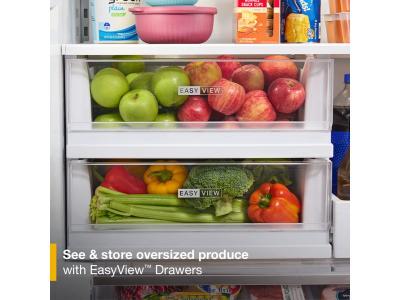 36" Whirlpool 23.4 Cu. Ft. True Counter Depth 3-Door French Door Refrigerator - WRFC5036RW