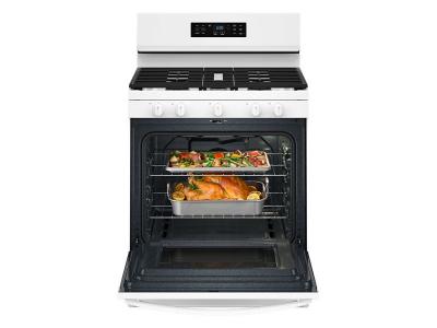 30" Whirlpool Gas Range with Air Cooking Technology and Steam Clean - WFGS4530SW