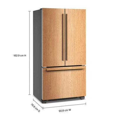 36" KitchenAid 22 Cu. Ft. Panel-Ready Counter-Depth French Door Refrigerator - KRFC136TPA