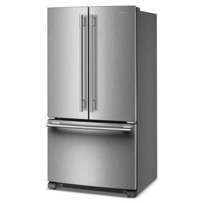 36" KitchenAid 25 Cu. Ft. Standard-Depth French Door Refrigerator - KRFF136SPS