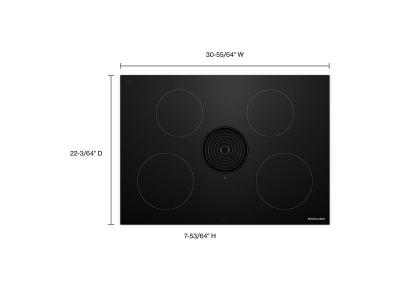 30" KitchenAid NextGen Induction Downdraft Cooktop with 4 Cooking Zones - KCID930SBL
