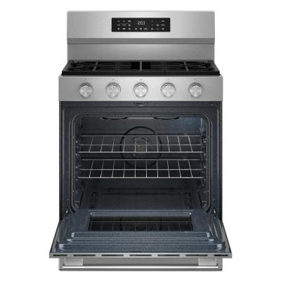 30" Kitchenaid 5.0 Cu. Ft. Smart Freestanding Gas Range with Convection Cooking Modes - KFGS330TPS