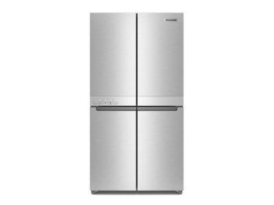 36" KitchenAid 19.4 Cu. Ft. Wide Counter-Depth 4-Door Refrigerator with PrintShield Finish - KRQC506MPS